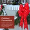 Best Choice Products Set of 3 Pre-Lit Christmas Bows, Indoor/Outdoor LED Holiday Décor w/ 8 Light Functions